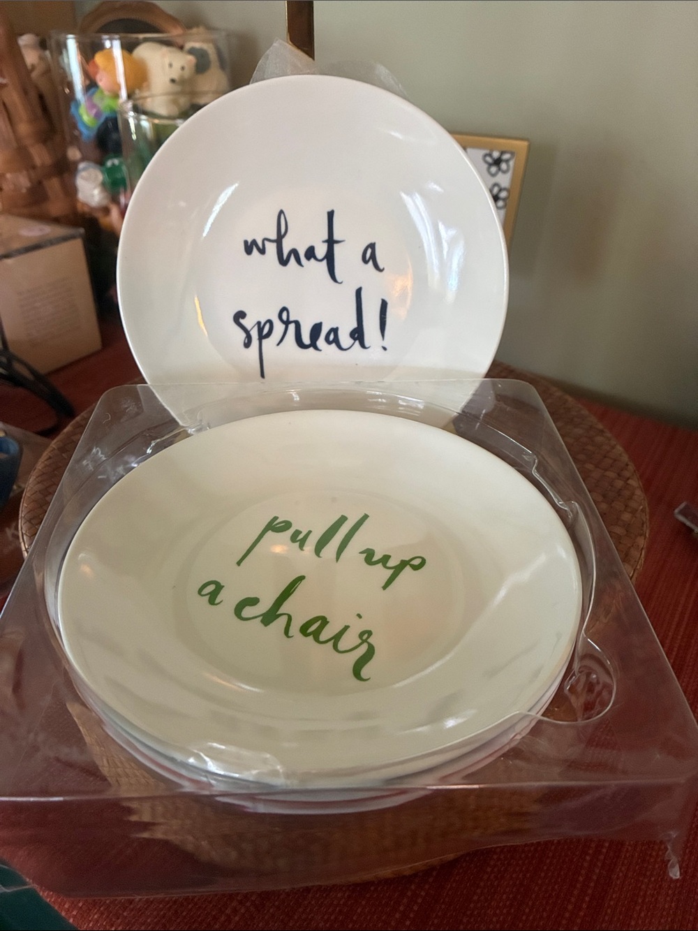 Kate Spade NY four melamine tidbit dinner party Holiday Barware plates